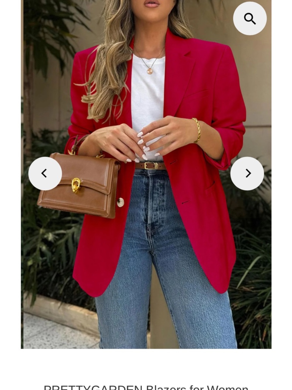 Red Women's Blazer - PrettyGarden